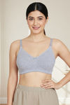 Zivame Maternity Double Layered Non Wired 3/4th Coverage Nursing Bra - Grey Melange — thumbnail 2